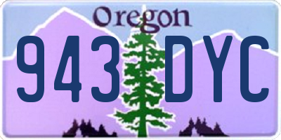 OR license plate 943DYC
