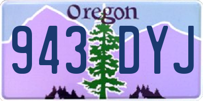 OR license plate 943DYJ