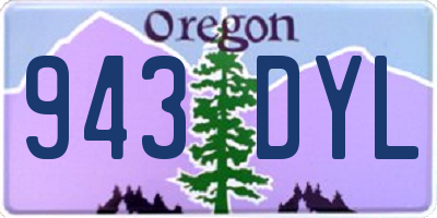 OR license plate 943DYL