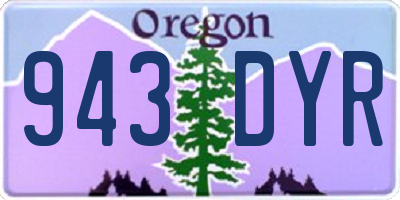 OR license plate 943DYR