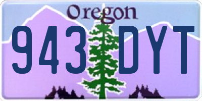OR license plate 943DYT