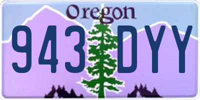OR license plate 943DYY