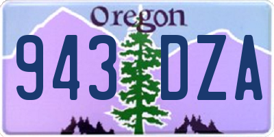 OR license plate 943DZA