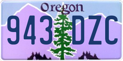 OR license plate 943DZC