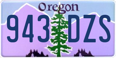 OR license plate 943DZS