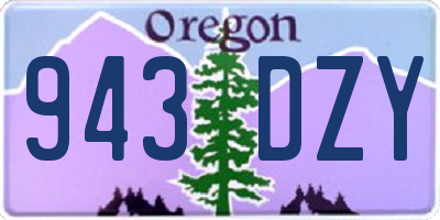 OR license plate 943DZY