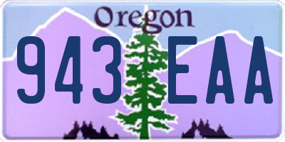 OR license plate 943EAA