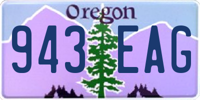 OR license plate 943EAG