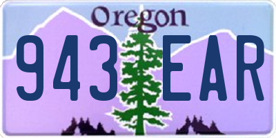 OR license plate 943EAR