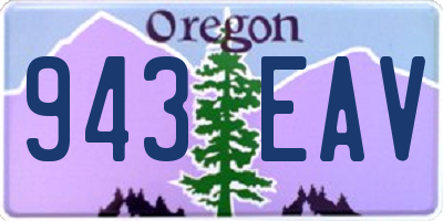 OR license plate 943EAV