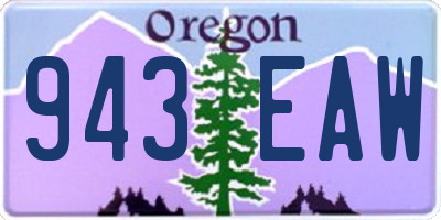 OR license plate 943EAW