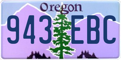 OR license plate 943EBC
