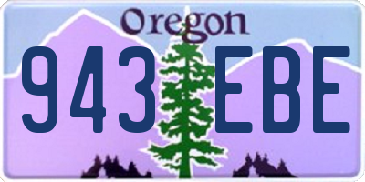 OR license plate 943EBE