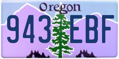 OR license plate 943EBF