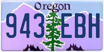OR license plate 943EBH
