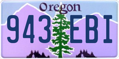 OR license plate 943EBI
