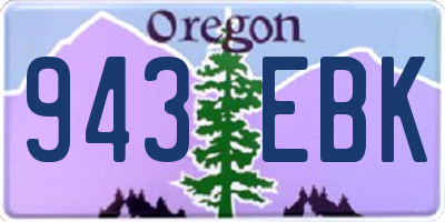 OR license plate 943EBK
