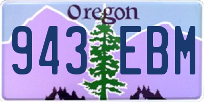 OR license plate 943EBM