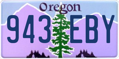 OR license plate 943EBY