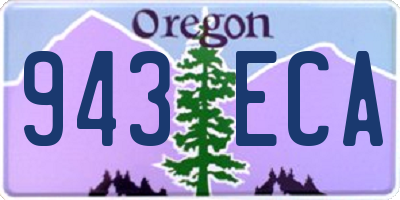 OR license plate 943ECA