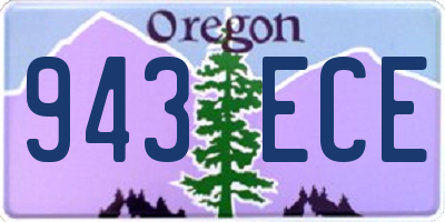 OR license plate 943ECE