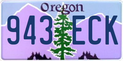 OR license plate 943ECK