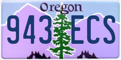 OR license plate 943ECS