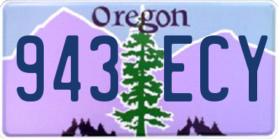 OR license plate 943ECY