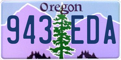 OR license plate 943EDA