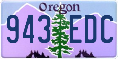 OR license plate 943EDC