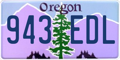OR license plate 943EDL