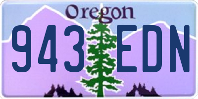 OR license plate 943EDN