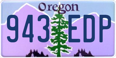 OR license plate 943EDP