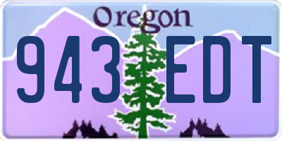 OR license plate 943EDT