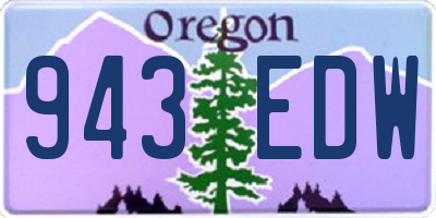 OR license plate 943EDW