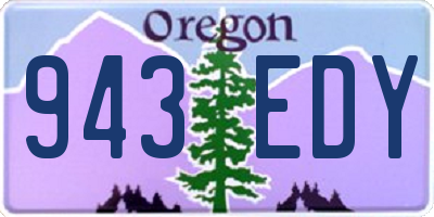 OR license plate 943EDY