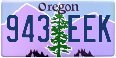 OR license plate 943EEK