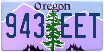 OR license plate 943EET
