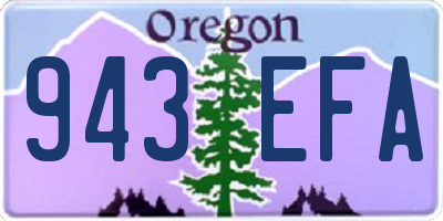 OR license plate 943EFA
