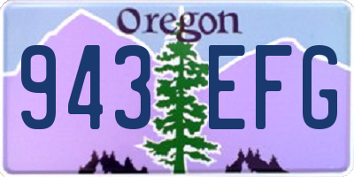 OR license plate 943EFG