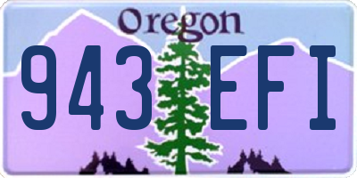 OR license plate 943EFI