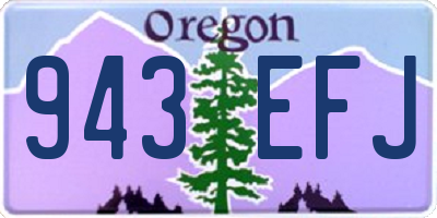 OR license plate 943EFJ