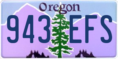 OR license plate 943EFS