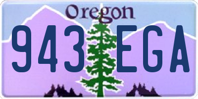 OR license plate 943EGA