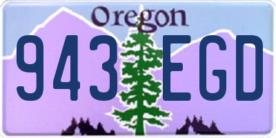 OR license plate 943EGD