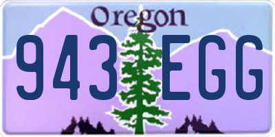 OR license plate 943EGG