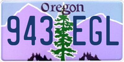 OR license plate 943EGL