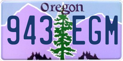 OR license plate 943EGM