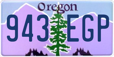 OR license plate 943EGP