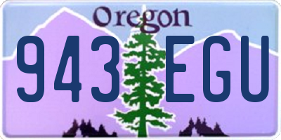 OR license plate 943EGU